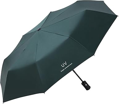 2024 NEW Automatic Black Umbrella Anti-UV Sun/Rain Windproof 3 Folding Compact Umbrella