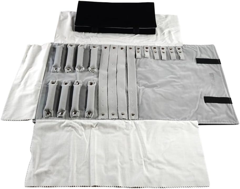 Travel Roll Bag Jewelry Display Storage Organizer Multi-function Velvet Pouch