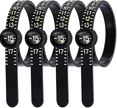 Ring with magnifying glass Measurement Ring with ring Flexible ruler Plastic size ring Size Filter Ring ruler