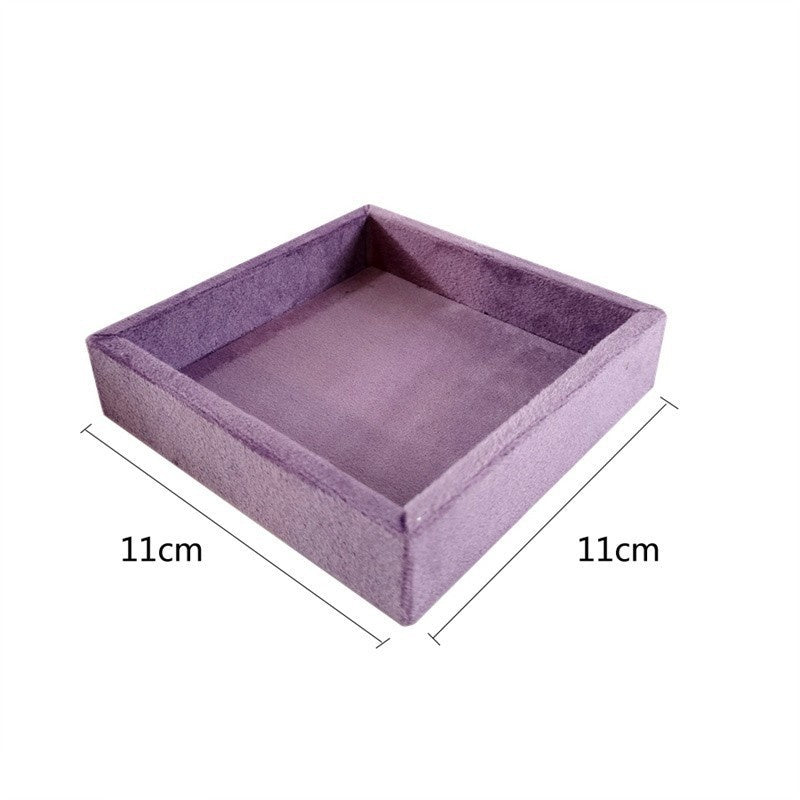 Creative Candy-Shapped Detachable Rings Tray Remove Ring Holder Tary Soft Velvet Surface Jewelry Storage Organizer Display