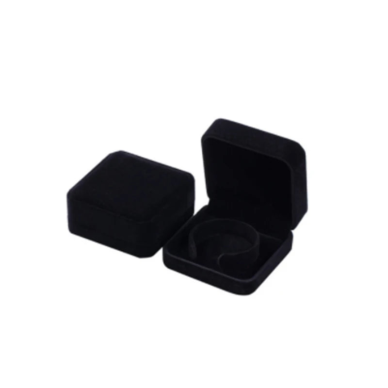 Velvet Jewelry Organizer Box Black Velvet Ring Earrings Necklace Pendant Bracelet Storage Packaging Display Gift Box