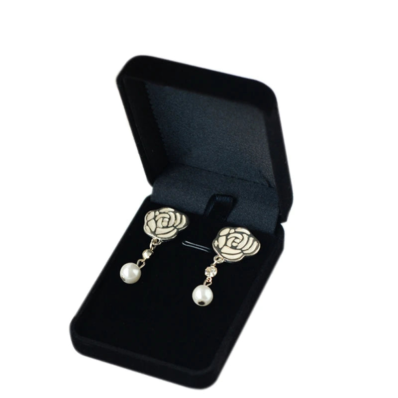 Wholesale 12Pcs/lot Black Velvet Pendant Ring Storage Case Holder Organizer Jewelry Necklace Earring Party Wedding Gift Box