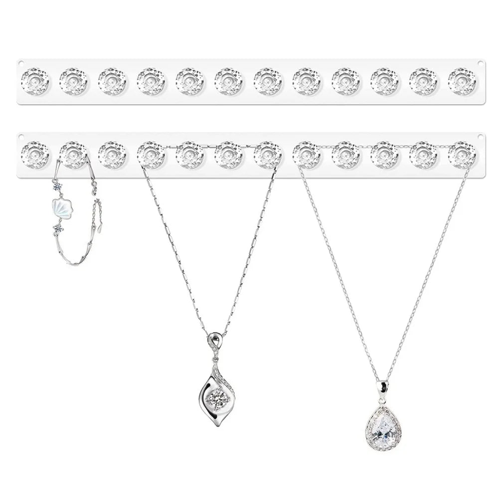 Arcylic Adhesive Paste Wall Hanging Storage Jewelry Hooks Home Display Organizer Earring Ring Necklace Hanger Holder Stand