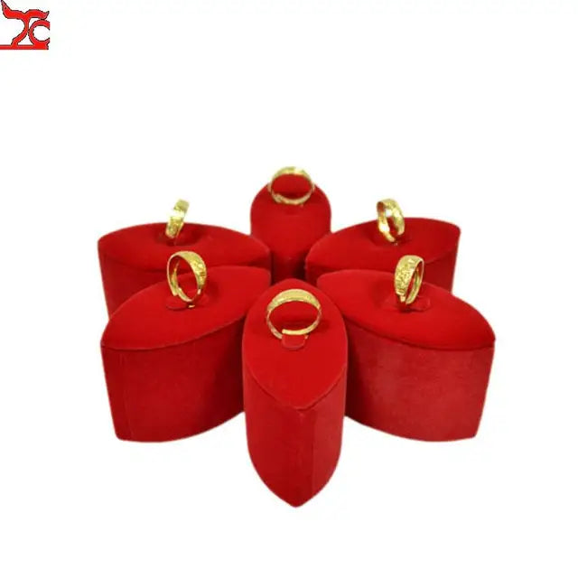 Quality Jewelry Organizer Pendant Display Stand Holder Show Decorate Retail Premium Red Velvet Counter Showcase Storage Of Jewelry