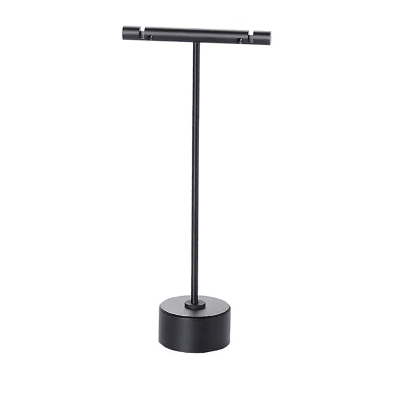 T Stand Display Earrings Ornament Holder Rack Ear Stud Hanger Stand Organizer Round Base