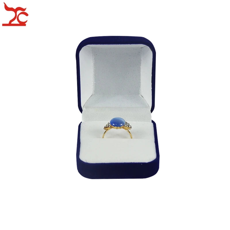 1Piece 5*5.8*3.5Cm Blue Red Black Jewelry Package Box 4 Color Available Ring Stud Earrings Jewelry Organizer Storage Gift Box