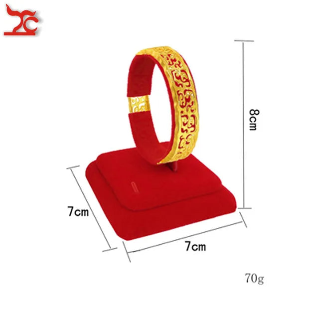 Quality Jewelry Organizer Pendant Display Stand Holder Show Decorate Retail Premium Red Velvet Counter Showcase Storage Of Jewelry