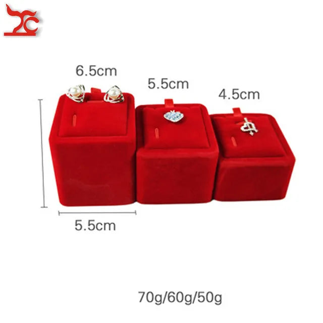 Quality Jewelry Organizer Pendant Display Stand Holder Show Decorate Retail Premium Red Velvet Counter Showcase Storage Of Jewelry