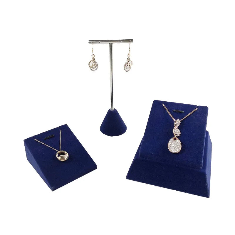 Elegant Jewelry Display Holder Velvet Pear Necklace Showcase Ring Earring  Jewelry Organizer Diamond Jewelry Counter Stand Tray