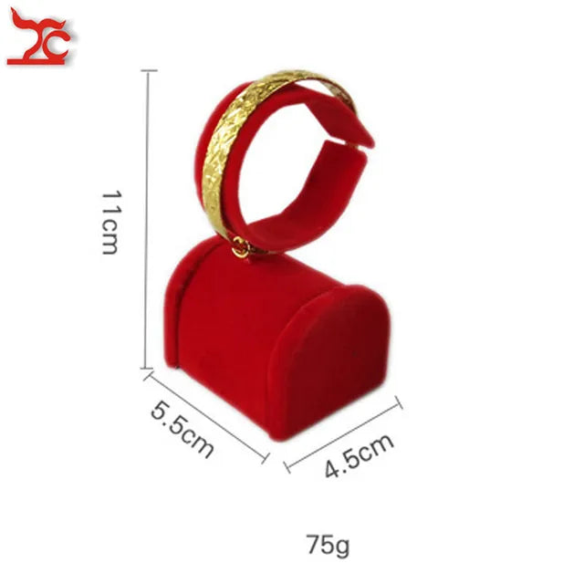 Quality Jewelry Organizer Pendant Display Stand Holder Show Decorate Retail Premium Red Velvet Counter Showcase Storage Of Jewelry