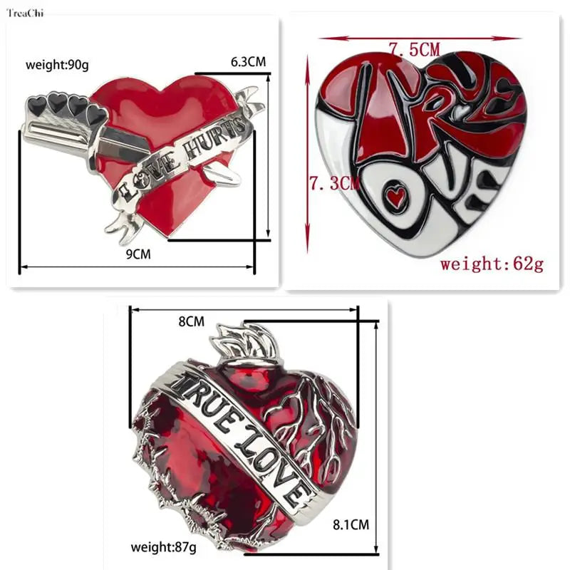High Fashion Leather Belt Arrow Heart Love Metal Buckle Waistband Jeans Belts for Women & Man Decorative Rock Hip Hop