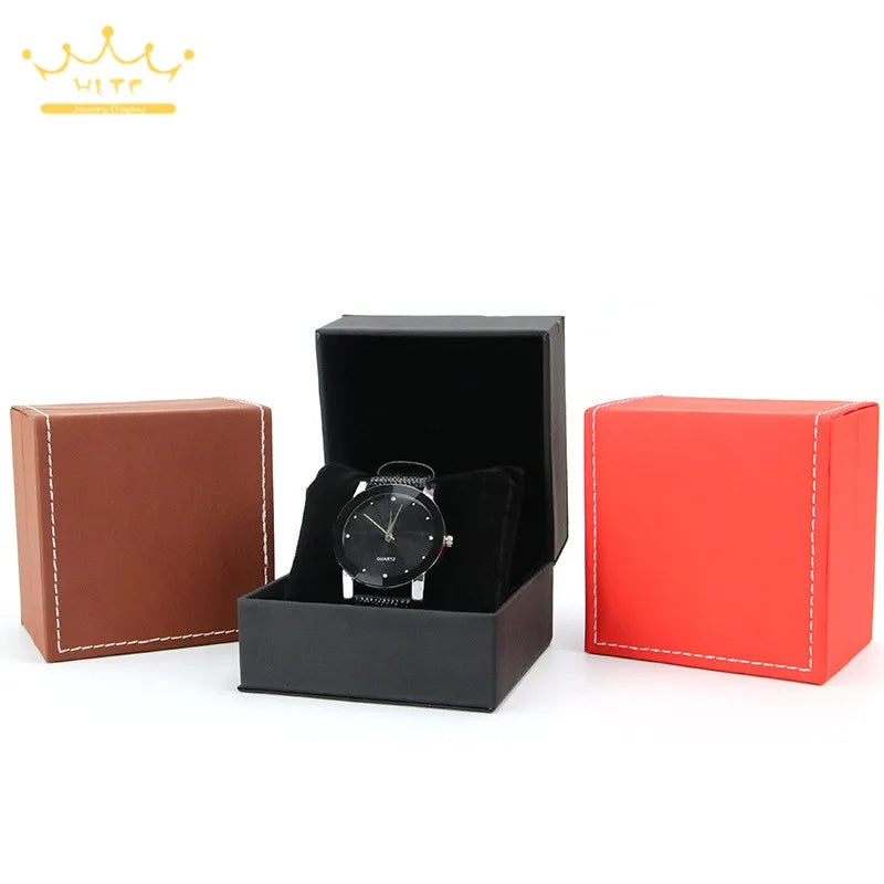 Watches Gift Box Leather Watch Box with Pillow Bracelet Container Jewelry Packaging Box Present Box Jewelry Holder