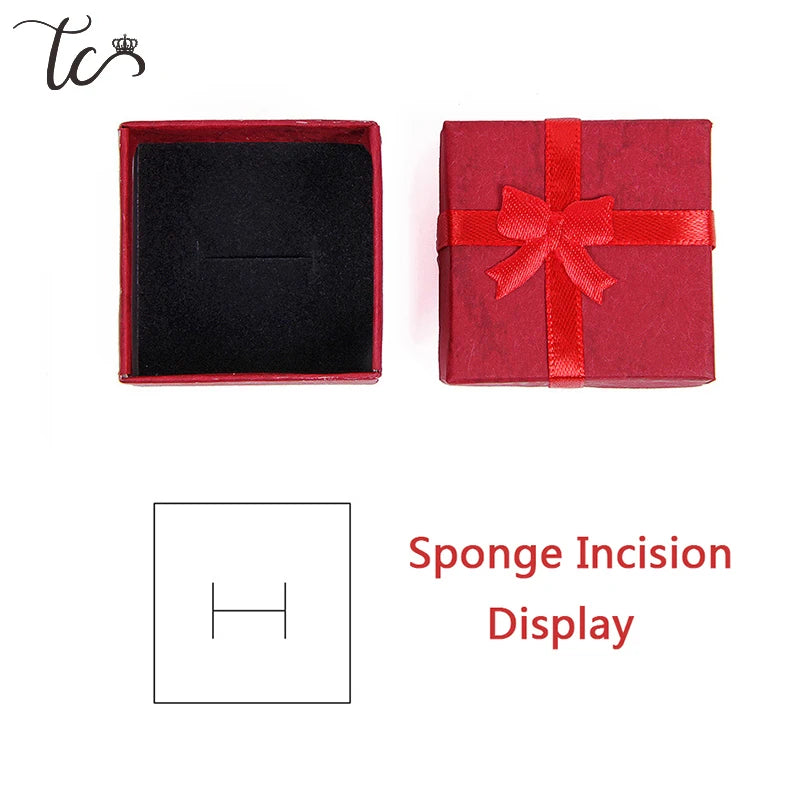 Ring Gift Box Jewelry Display Container Trinket Box Ear Studs Storage Holder Packaging Box Jewellery Organizer 24pcs/lot