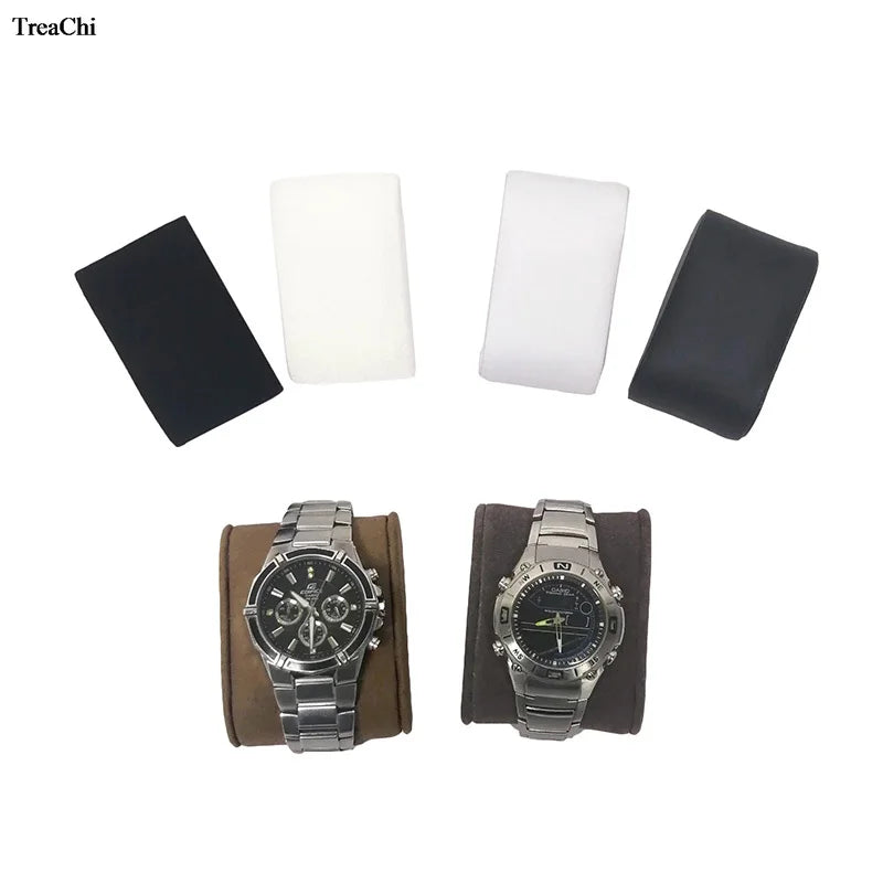 New Watch Jewelry Storage Pillow Holder PU Bangle Chain Organizer Velvet Pendant Anklet Pillow Cushion Stand Showcase