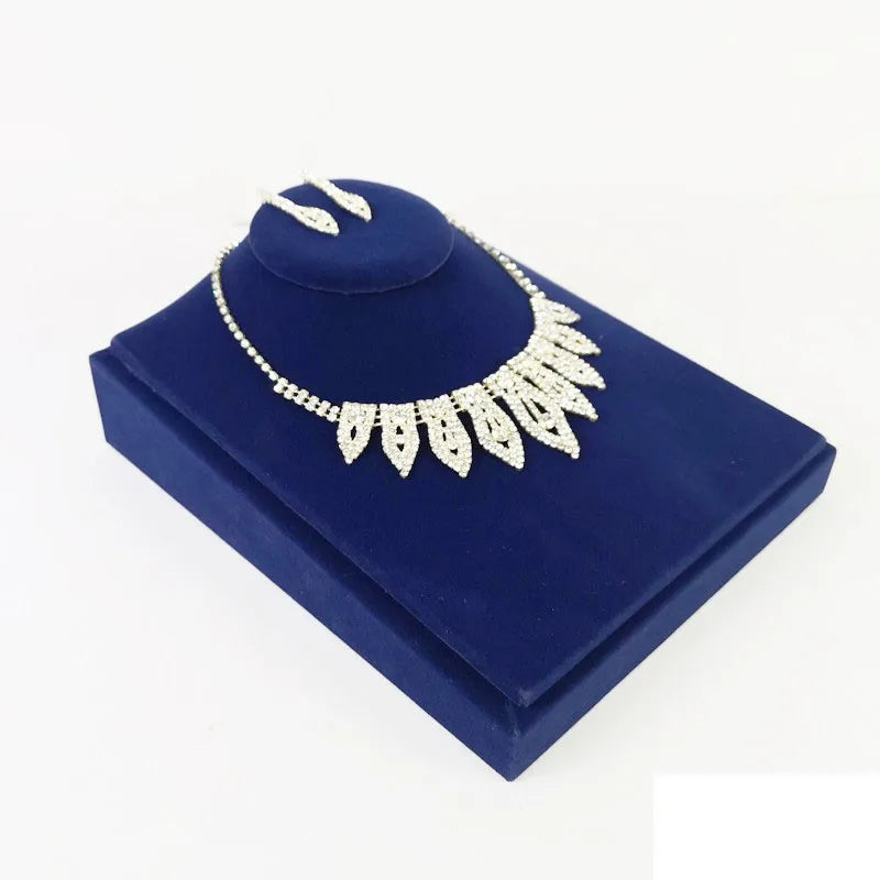 Elegant Jewelry Display Holder Velvet Pear Necklace Showcase Ring Earring  Jewelry Organizer Diamond Jewelry Counter Stand Tray