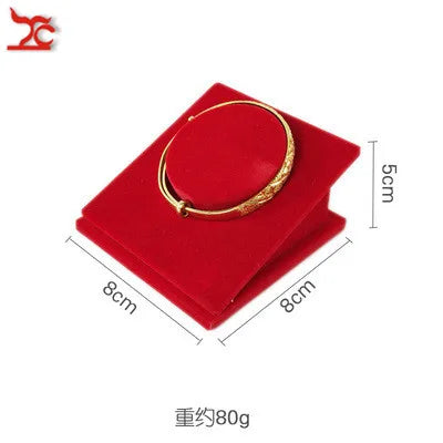 Quality Jewelry Organizer Pendant Display Stand Holder Show Decorate Retail Premium Red Velvet Counter Showcase Storage Of Jewelry