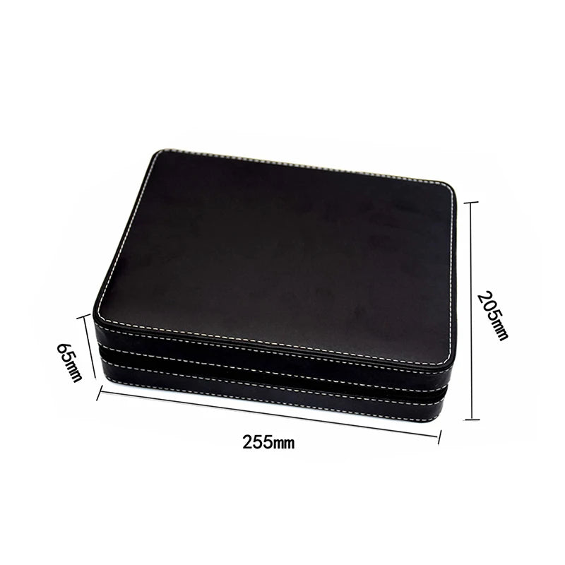 PU Leather Gem Box Insert Storage Display Portable Gemstone Travel Zip Bag Diamond Showing Box Business Jewelry Packaging