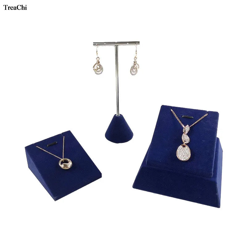 Elegant Jewelry Display Holder Velvet Pear Necklace Showcase Ring Earring  Jewelry Organizer Diamond Jewelry Counter Stand Tray