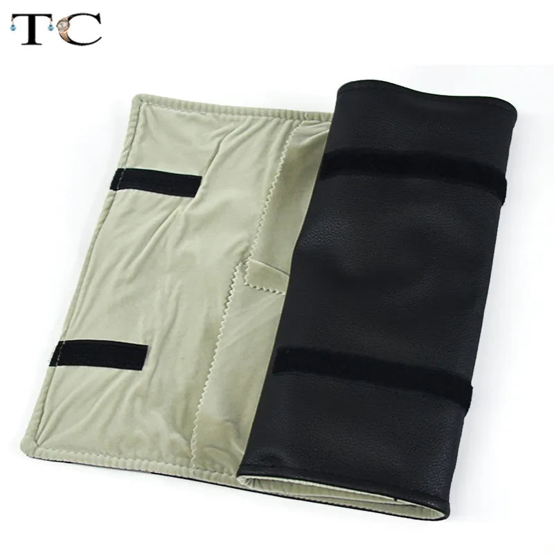 Portable Storage Bag Jewelry Holder Pendant Pouch Organizer Bag Jewelry Display Bags Black PU