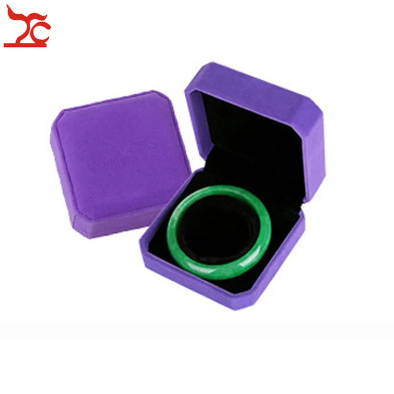 Purple Velvet Wedding Engagement Necklace Organizer Box Ring Pendant Earrings Bracelet Jewelry Packaging Storage Gift Box