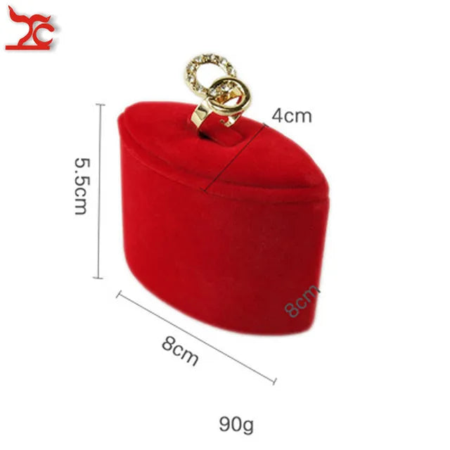 Quality Jewelry Organizer Pendant Display Stand Holder Show Decorate Retail Premium Red Velvet Counter Showcase Storage Of Jewelry