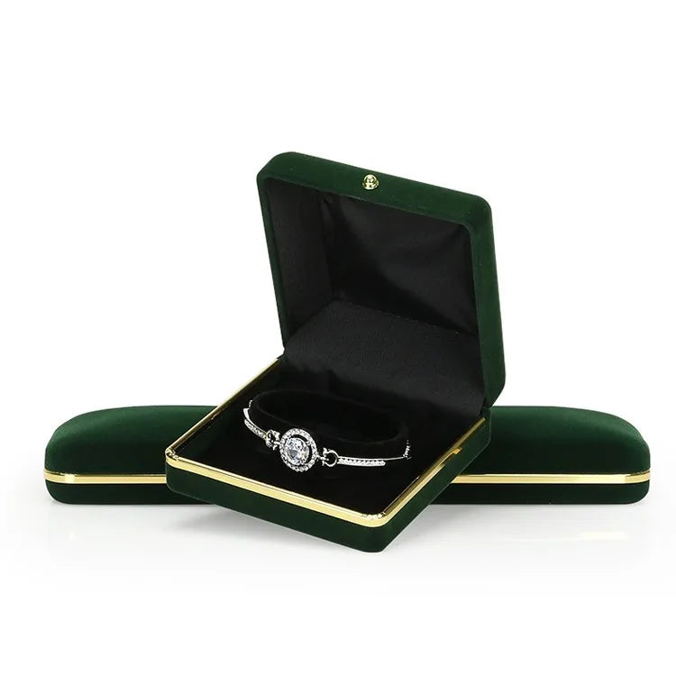 New Jewelry Storage Box Necklace Ring Display Box Earrings Bracelet Storage Box Phnom Penh Flannel Storage Box Gift Box