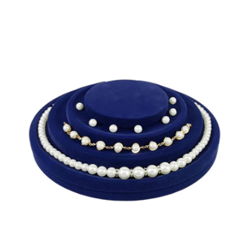 Elegant Jewelry Display Holder Velvet Pear Necklace Showcase Ring Earring  Jewelry Organizer Diamond Jewelry Counter Stand Tray
