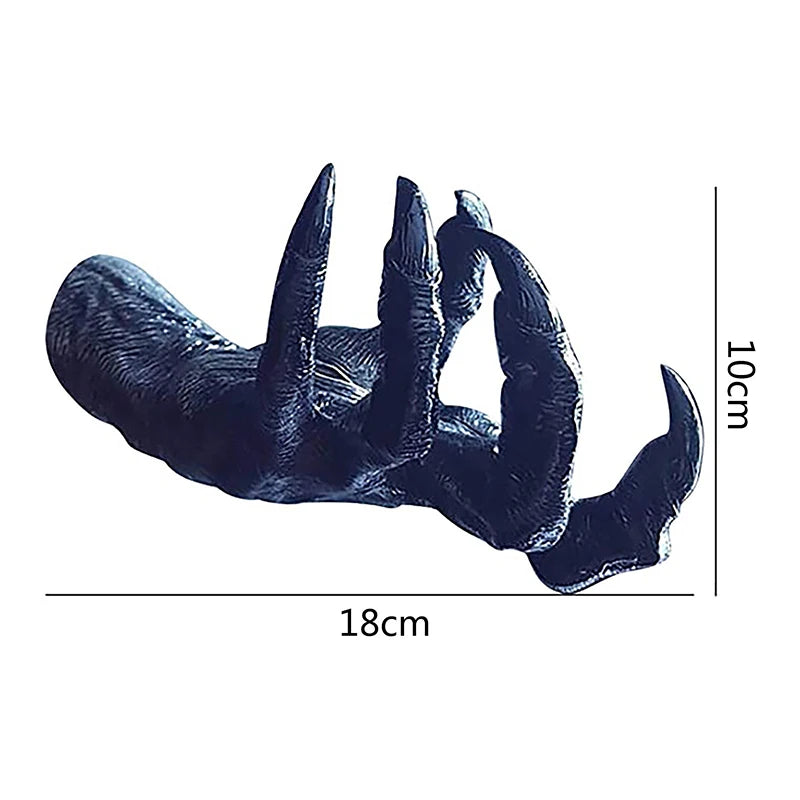 Creativity Black Blue Witch's Hand Wall Hanging Statue Jewelry Display Stand Hand Model Ring Bracelet Necklace Hanging Organizer