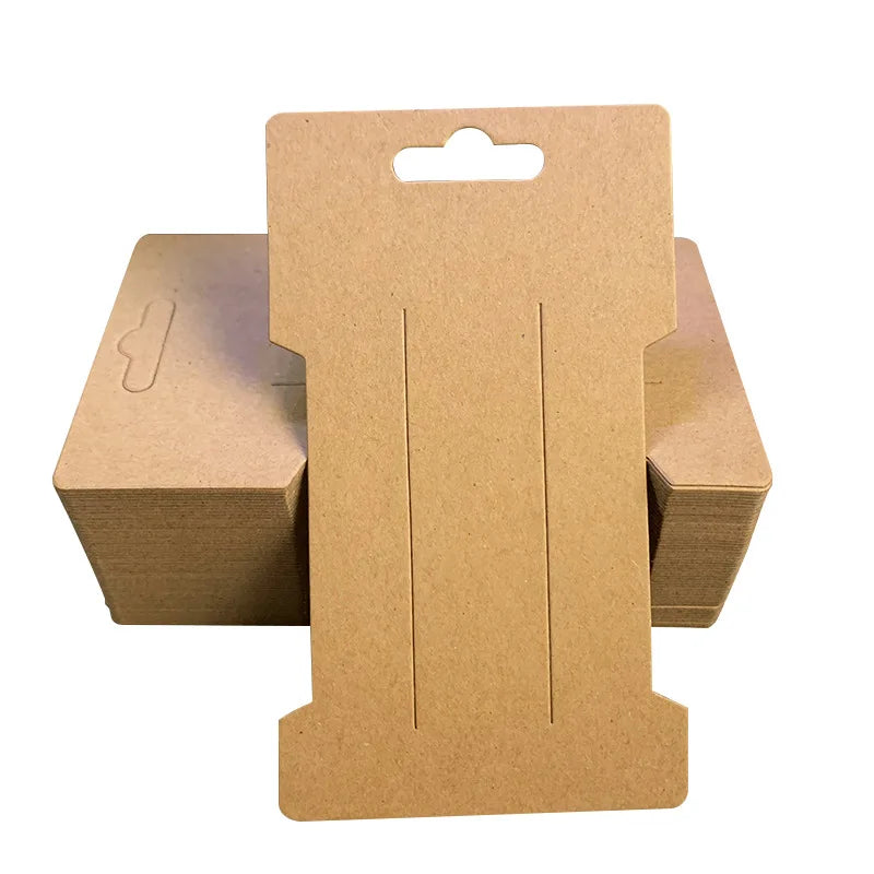 100Pcs/lot 11.5*6.6Cm White Black Kraft Hair Clip Display Holder Accessory Packaging Card Hairpin Jewelry Hair Storage Cards