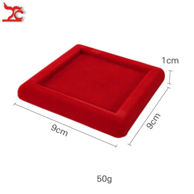 Quality Jewelry Organizer Pendant Display Stand Holder Show Decorate Retail Premium Red Velvet Counter Showcase Storage Of Jewelry