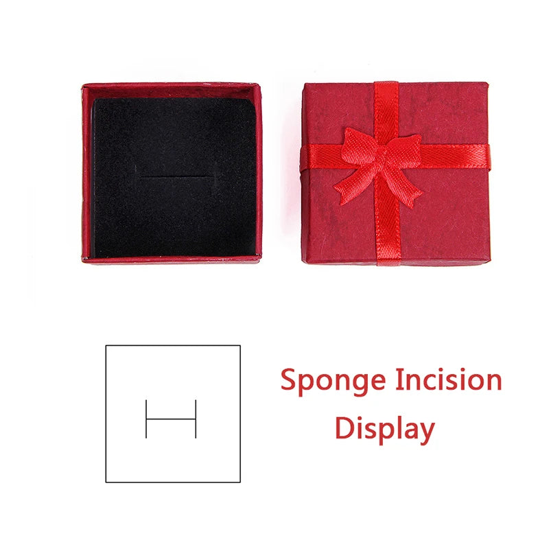 Ring Gift Box Jewelry Display Container Trinket Box Ear Studs Storage Holder Packaging Box Jewellery Organizer 24pcs/lot