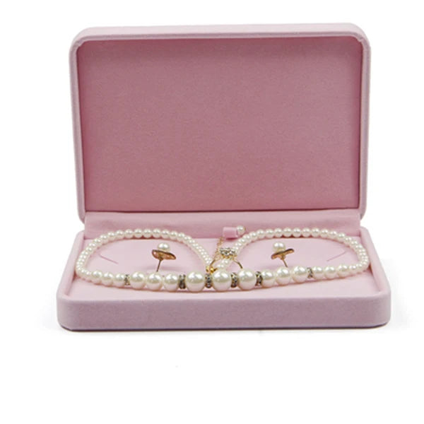 High Quality Velvet Jewelry Display Box Earring Ring Necklace Bracelet Organizer Gift Box Bracelet Joyero Package Showcase