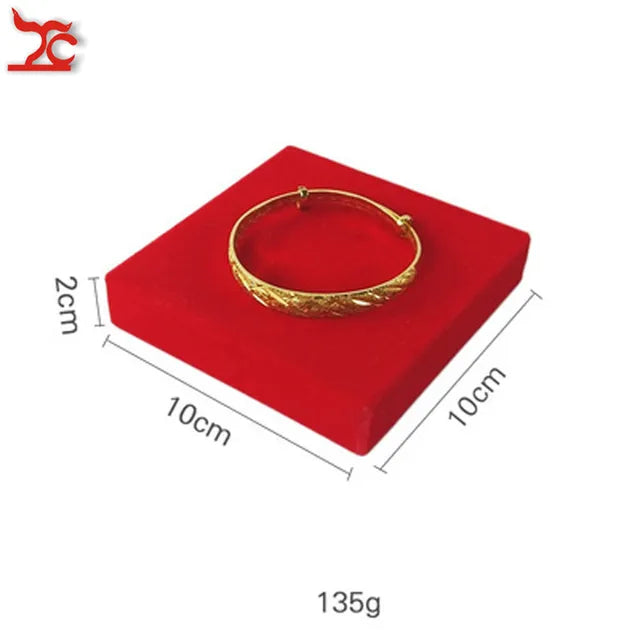 Quality Jewelry Organizer Pendant Display Stand Holder Show Decorate Retail Premium Red Velvet Counter Showcase Storage Of Jewelry