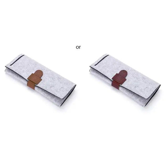 Trip Felt Earring Necklace Roll Portable Jewelry Roll-Up Bracelet Storage Bag Folded Travel Rings Accessories Container Display