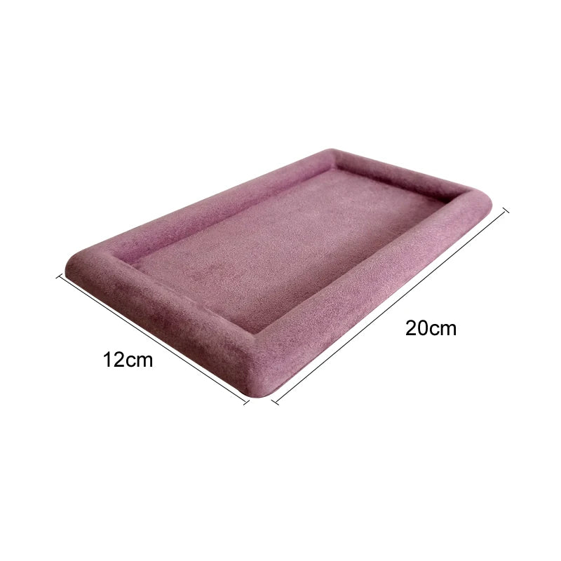 Diamond Velvet Jewelry Display Tray Ring Ear Studs Storage Tray Necklace Bracelet Pendant Storage Display Tray