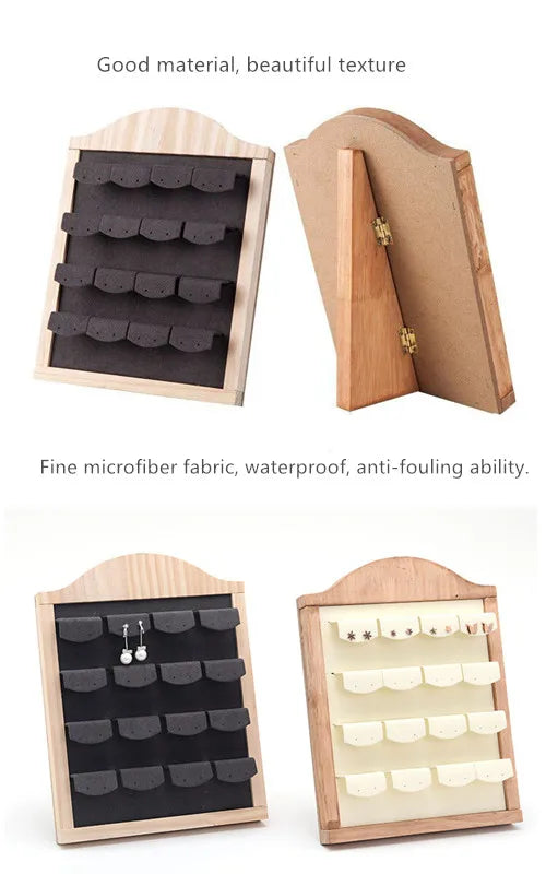 Solid Wood Earrings Display Rack Earrings Studs Earrings Storage Rack Jewelry Window Display Rack Jewelry Display Rack