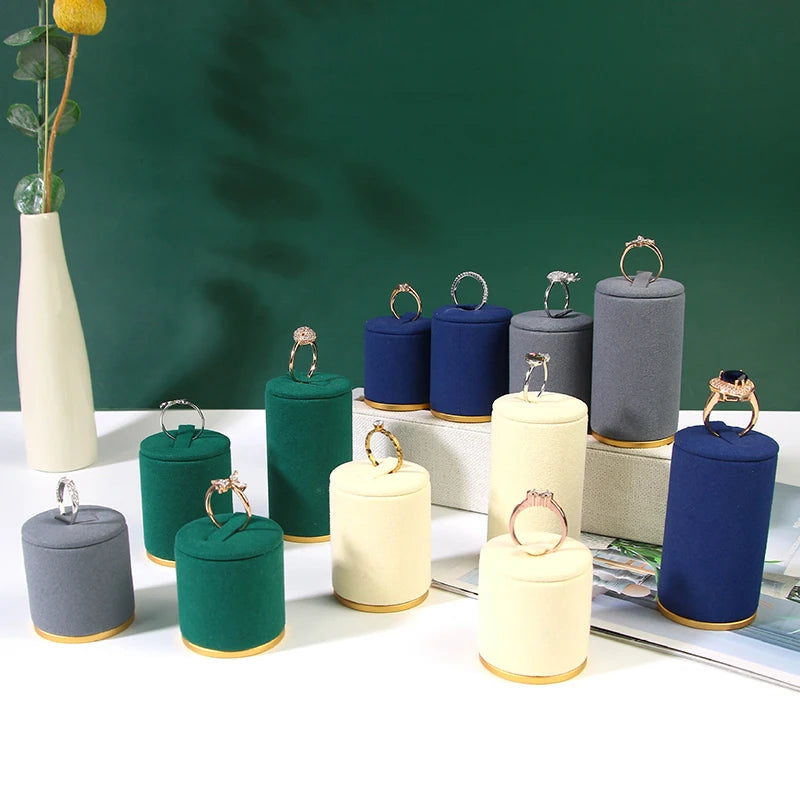 Rings Earring Necklace Display Stand Cylindrical Jewelry Storage Rack Necklace Organizer Jewelry Store Counter Display Props