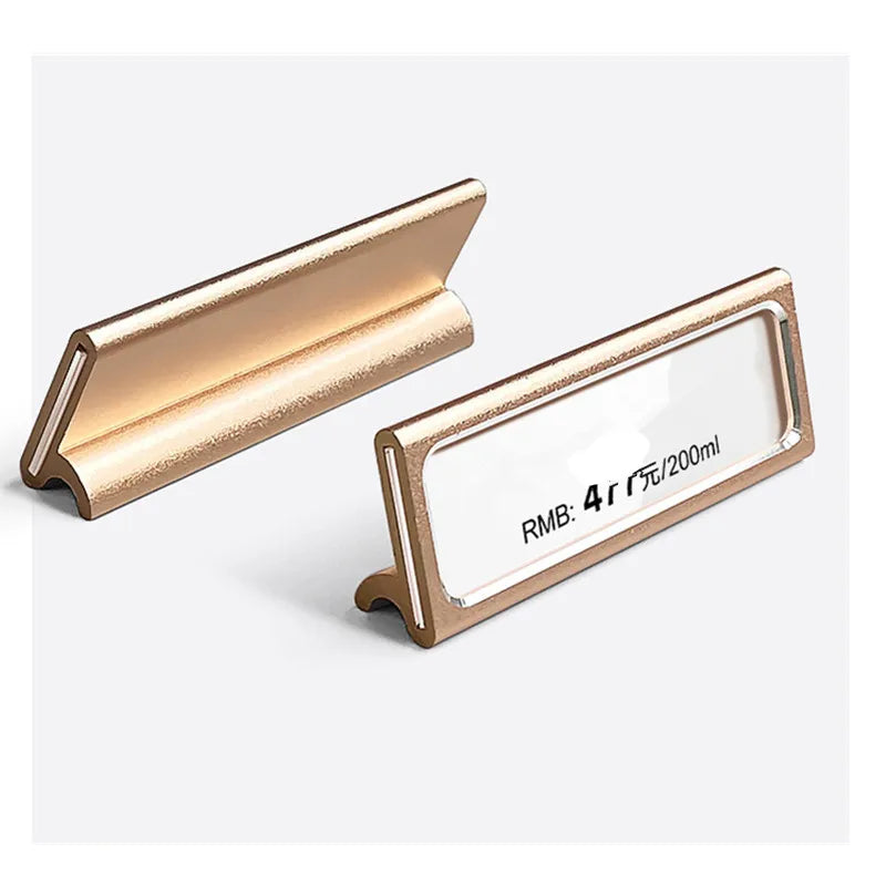 10Pcs/lot 60X22Mm Metal Sign Holder Stand Bread Store Price Label Tag Card Holder Advertising Display Stand Mini Price Paper