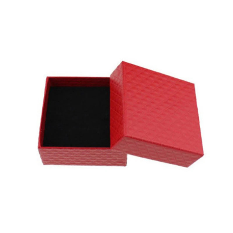 Square 5*5*3.5Cm Ring Earring Packaging Paper Box Cufflink Brooch Storage Case for Jewelry Store and Personal Jewelry Holder
