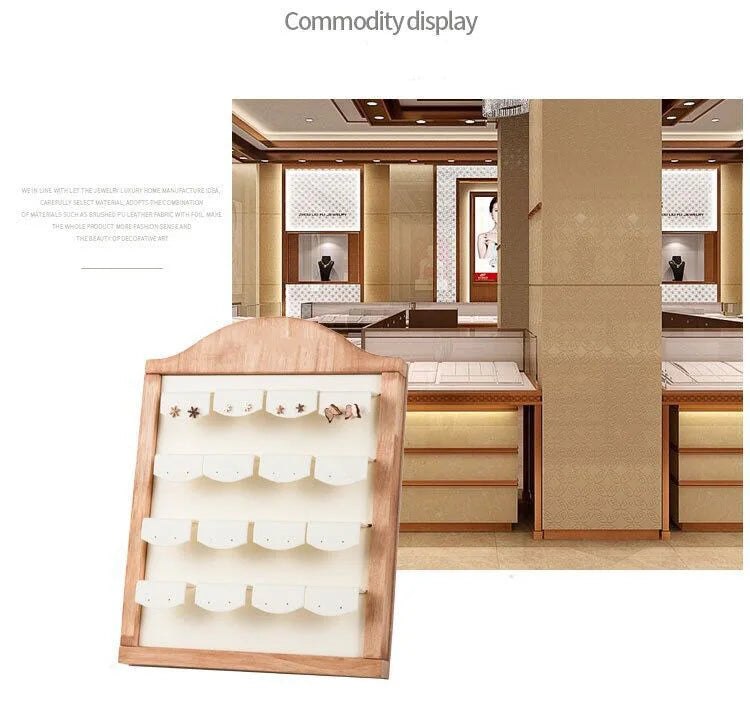 Solid Wood Earrings Display Rack Earrings Studs Earrings Storage Rack Jewelry Window Display Rack Jewelry Display Rack