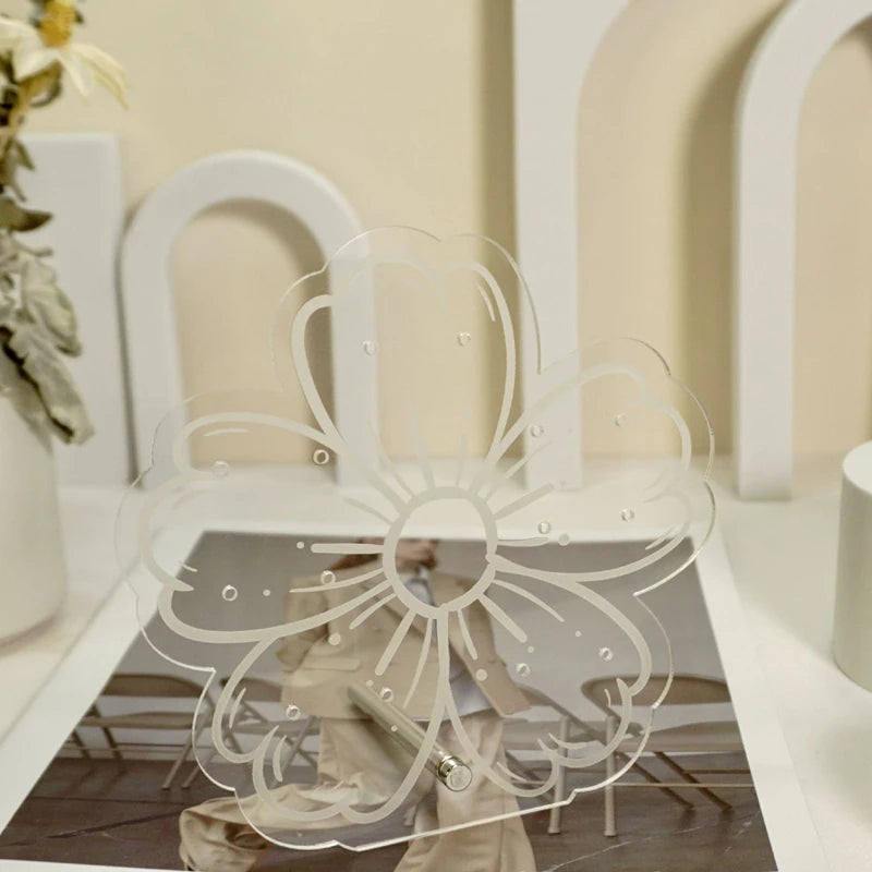 Transparent Acrylic Earring Rack Earring Flower Shape Jewelry Display Fram Detachable Earring Brooch Holder