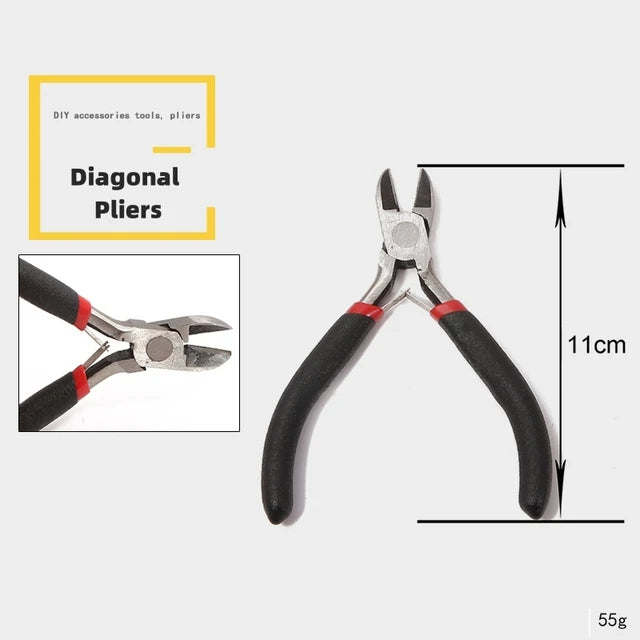 Multifunction Jewelry Pliers Linesman Pliers Needle Bent Nose Pliers Scissors Tongs Clamps DIY Jewelry Making Tools Accessories