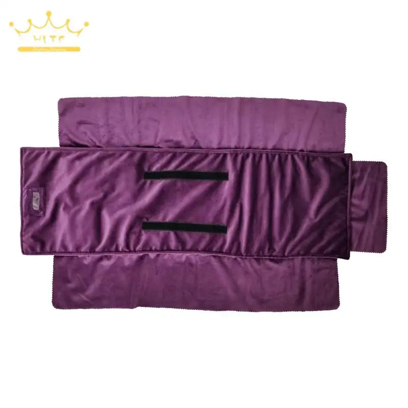 Purple Velvet Lengthening Set Jewelry Roll Bag Pearl Necklace Rings Storage Pouch Watch Bracelet Organizer Jewelry Bags 74*24Cm