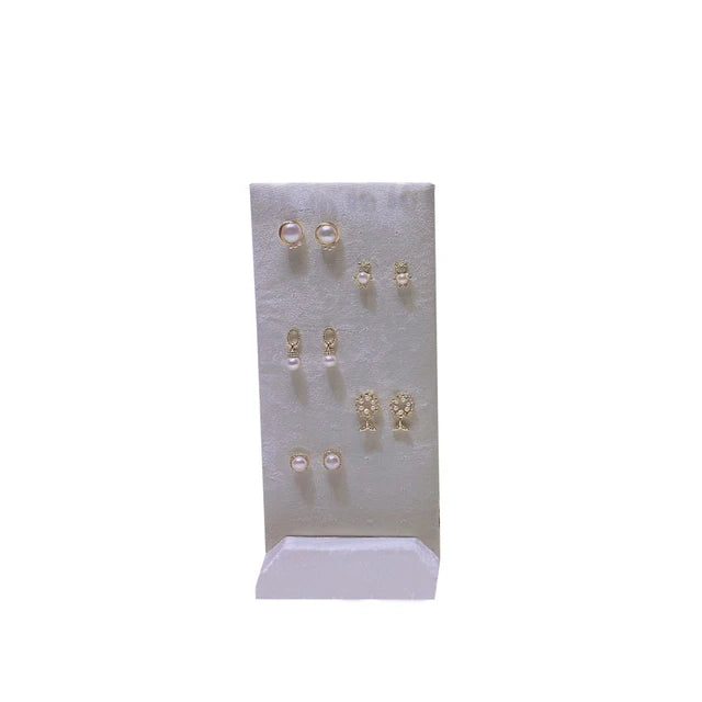 Jewelry Earrings Display Metal Rack Detachable 40-Hole Stud Earrings Display Plate Necklace Hanger