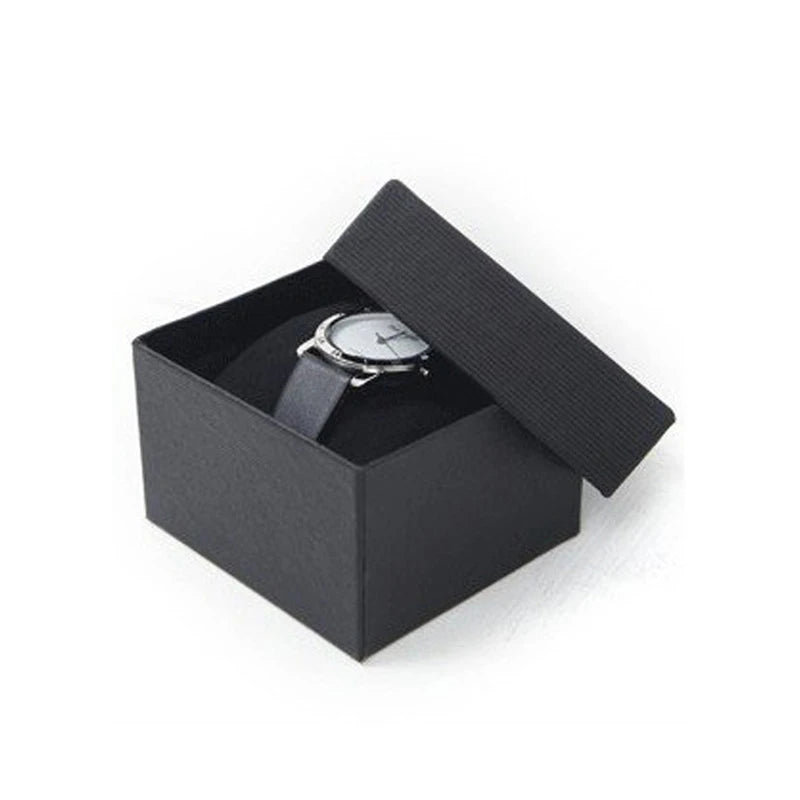 Wholesale 5Pcs/lot Black Paper Watch Boxes with Pillow Jewelry Store Affordable Bracelet Storage Case Organizer
