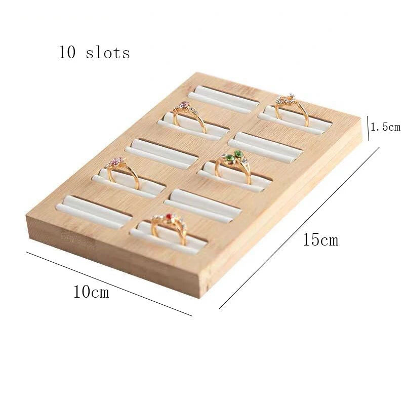 Ring Earring Display Tray Jewelry Organizer 2/5/10/15 Solts Ring Plate Personal Jewelry Storage Board Multiple Sizes Available