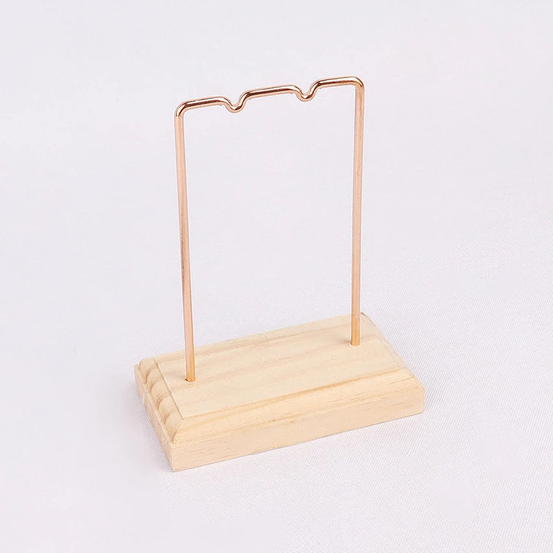 Earrings Necklace Hanging Organizer Jewelry Display Rack Stand Bracelet Holder with Wood Base Jewelry Storage Rack