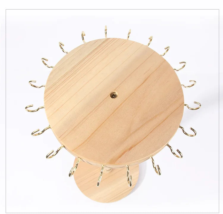 Wood Necklace Display Jewelry Display Pendant Stand Exhibition Necklace Earrings Bracelet Storage Holder Necklace Rack Showcase