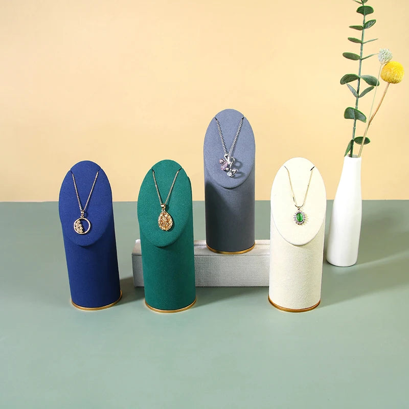 Rings Earring Necklace Display Stand Cylindrical Jewelry Storage Rack Necklace Organizer Jewelry Store Counter Display Props