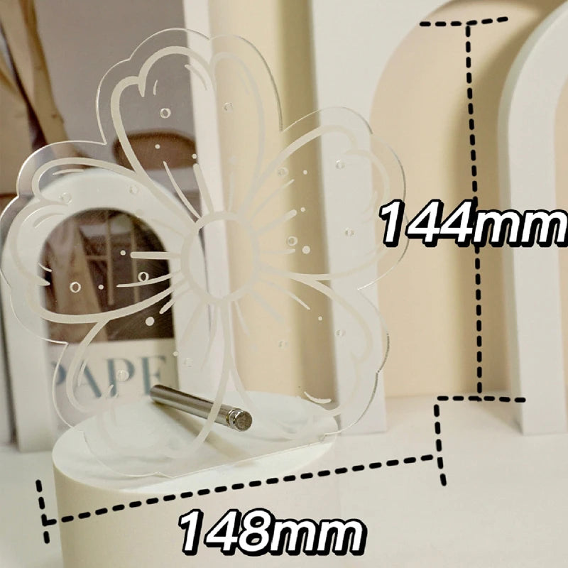 Transparent Acrylic Earring Rack Earring Flower Shape Jewelry Display Fram Detachable Earring Brooch Holder
